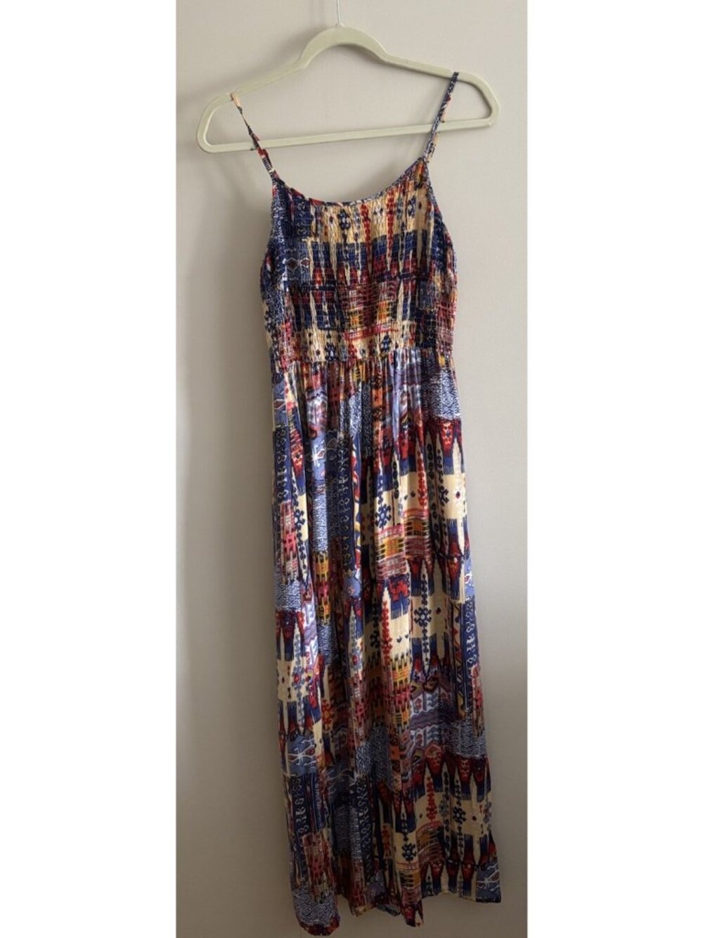 Angie Maxi Dress Geometric Colorful Summer Straps Boho Hippie Medium